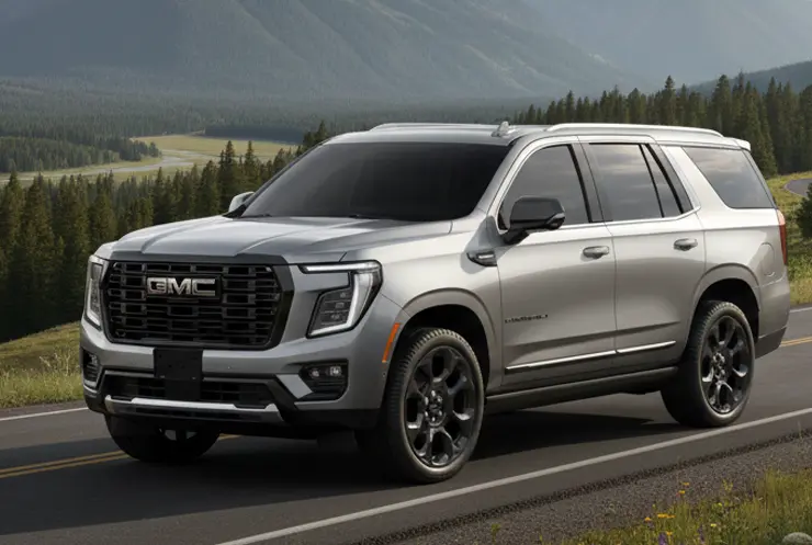 GMC Denali On A Mountain Road In Montana